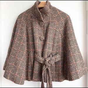 Cape- Vintage Tweed Wool